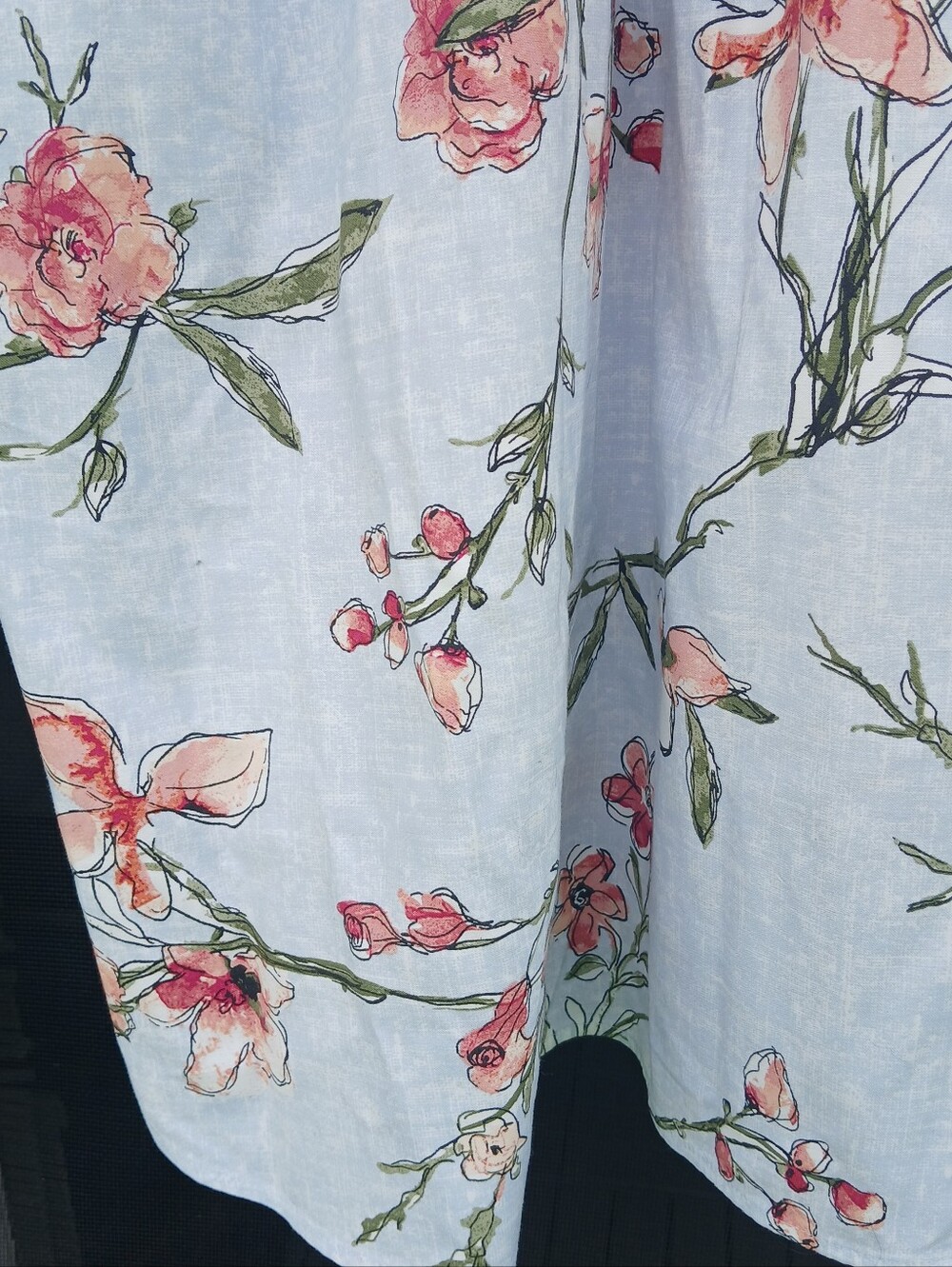 NWT Chicos Blue Floral Blouse Summer Shirt Top Sz Chicos 4 Sz Womens 2X - Picture 6 of 10